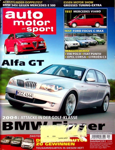 Deckblatt Auto Motor und Sport (24/2003)